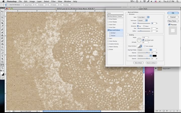 add a bevel & emboss effect