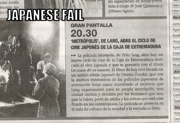 Metrópolis Japanese FAIL