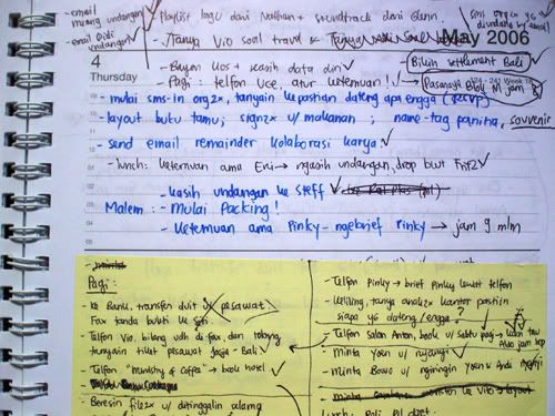my diary about wedding preparation, 2006