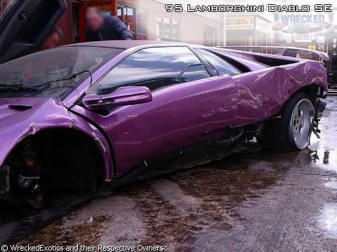They asked a man to move the purple car warned him to be carefull with the