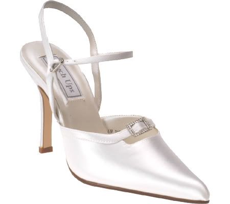 Silver wedding shoe