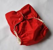 Red One Size Pocket Diaper