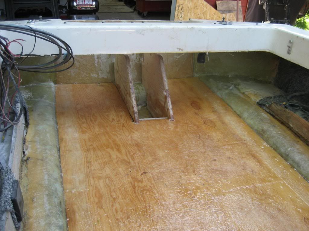 How should I laminate plywood for the transom?