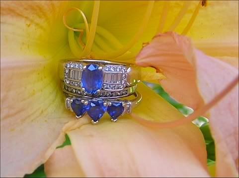 Diamond and Sapphire wedding set from the Amiera Collection