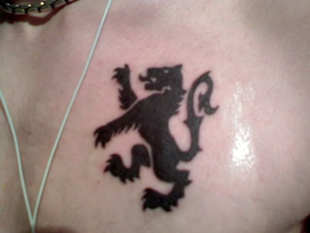 scottish lion tattoo. pic of my tat (scottish lion)
