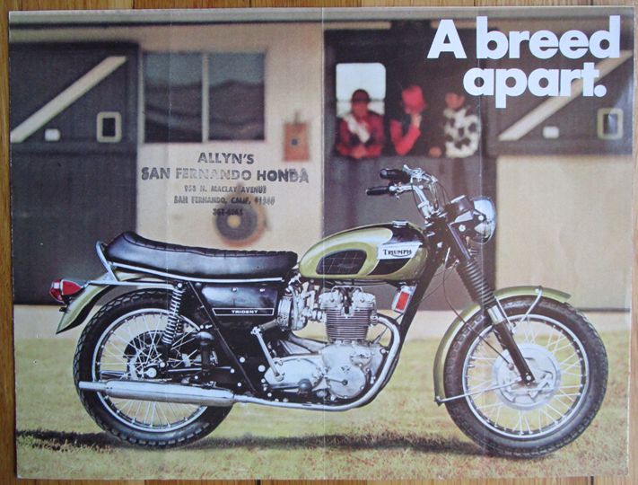 1970 Triumph Motorcycle Brochure Catalog Trident Bonneville Tr6 Tr6c