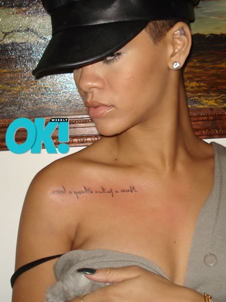 rihanna quote tattoo. Rihanna says, quote, quot;I did it
