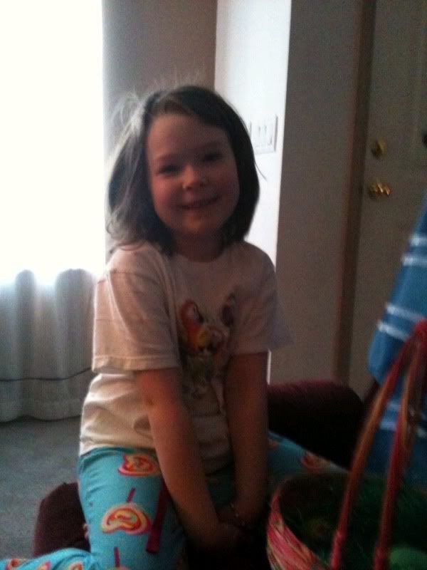 Alyssa with her Easter basket