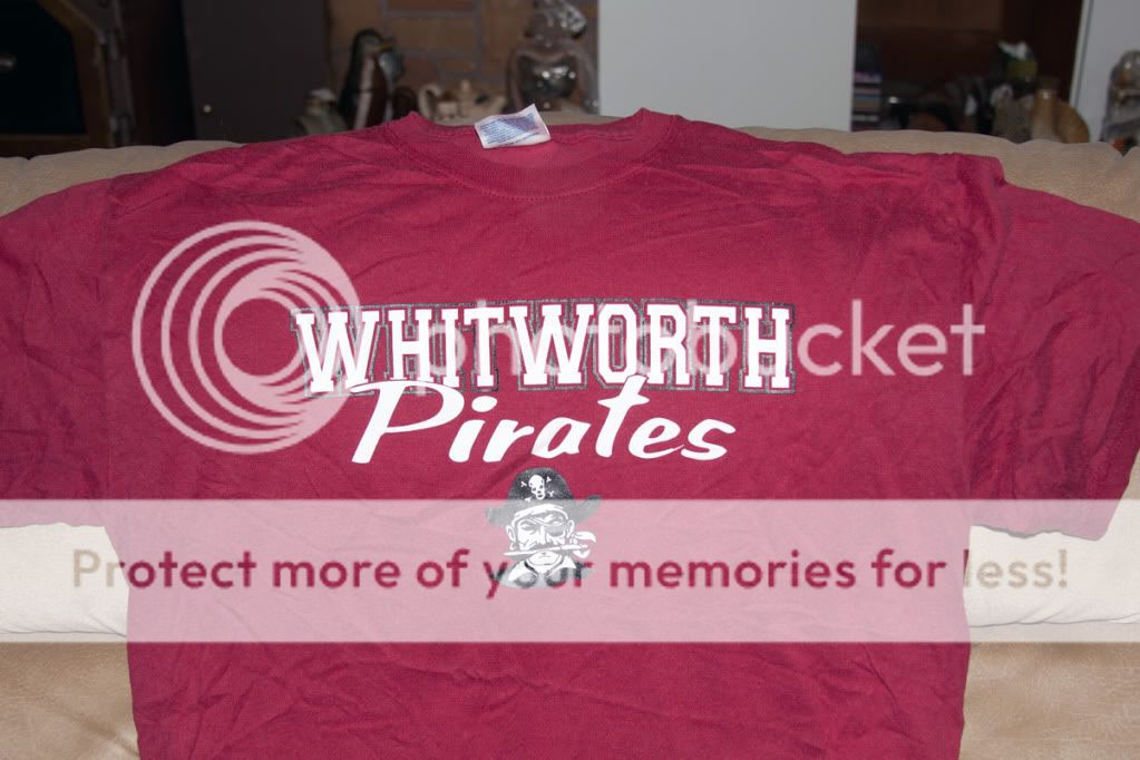 Colorful Whitworth Pirates Tee Shirt Large Adult   