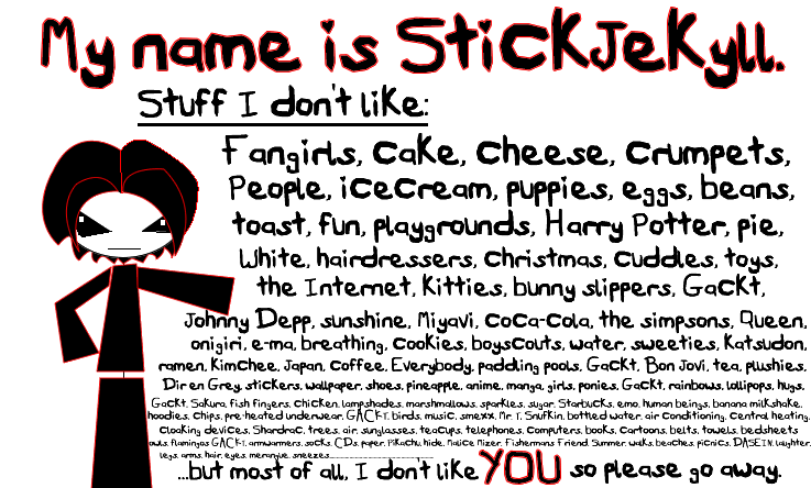 StickJekyll Dislikes...